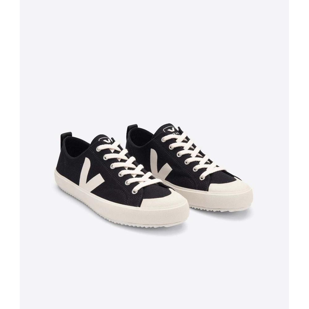 Veja NOVA CANVAS Men's Shoes Black/White | NZ 246QMA